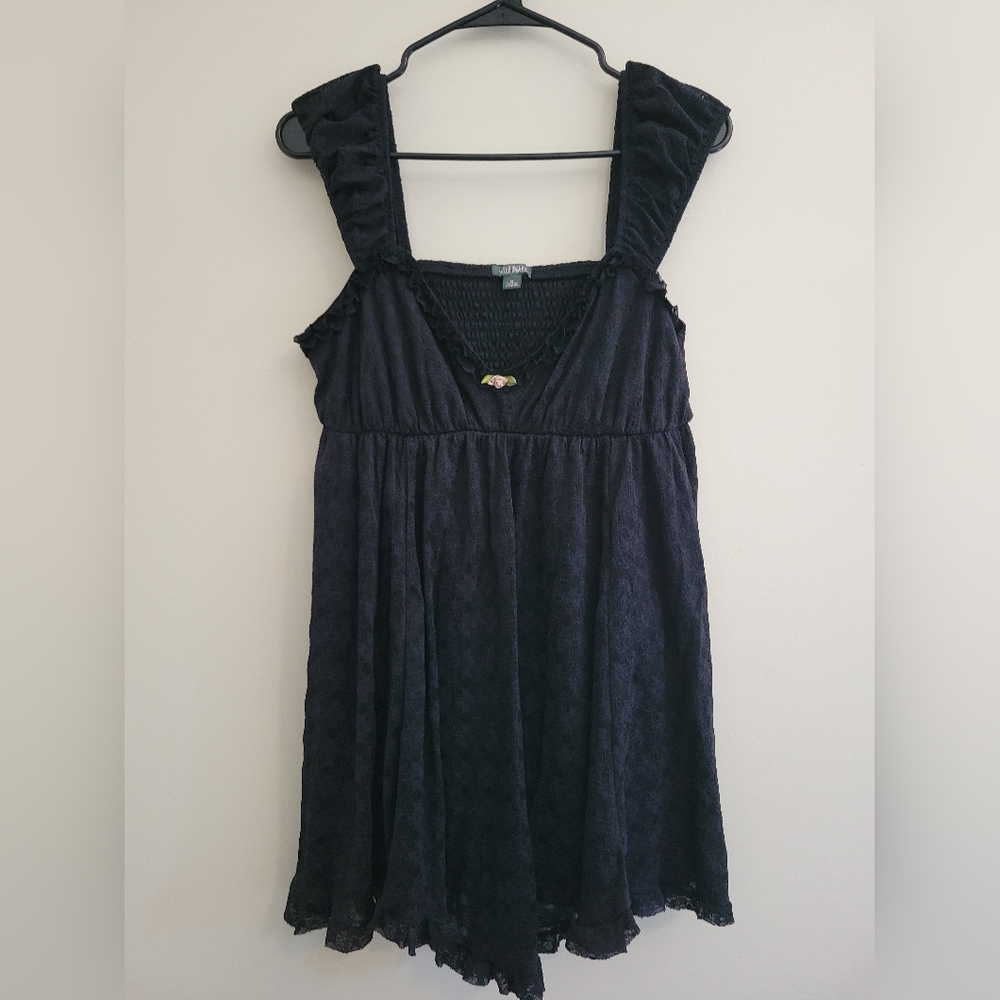 Black Lace Babydoll Dress